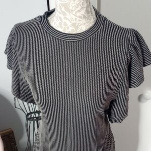Kohl's Black and White Ribbed Dress
